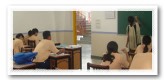 Photo of a large, well built and naturally lit, modern classroom in Sanskriti School.